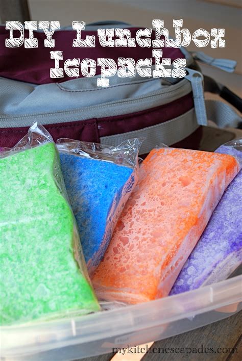 homemade ice pack diy reusable lunch box cooler