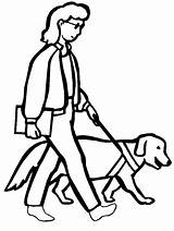 Coloring Pages Disabilities People Disability Kids Printable Blind Dog Color Colorear Cartoon Jobs Family Sheets Dogs Girl Needs Special Seeing sketch template
