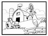Farm Coloring Pages Farming Scene Preschool Colouring Drawing Scenes Printable Custom Animal Name Tractor Kids Crops Print Color First Animals sketch template