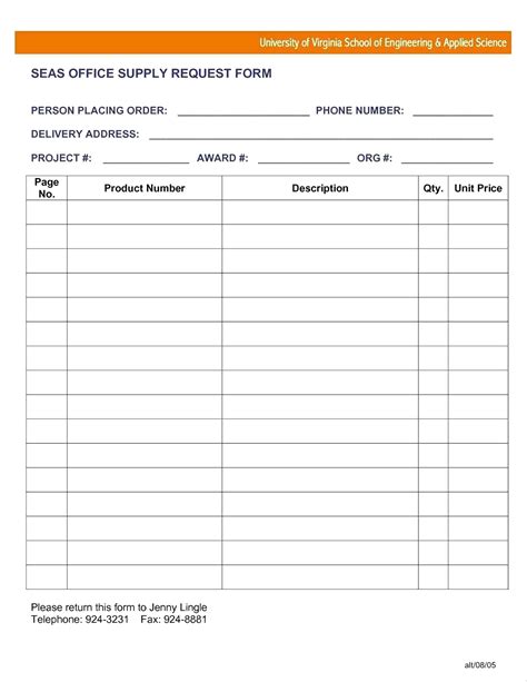 office supply order form template  facts  office supply order