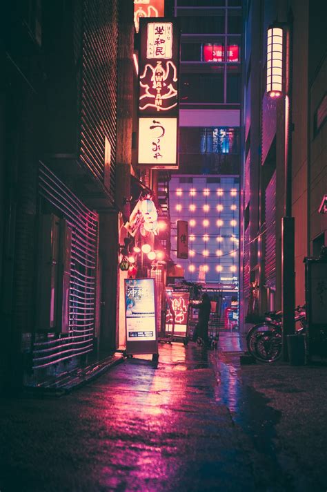 Aesthetic Japanese Nightlife Wallpapers Wallpaper Cave