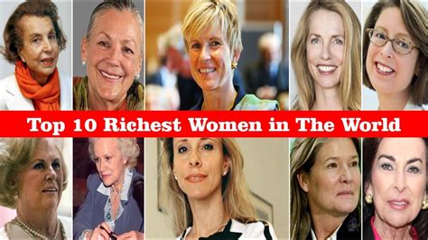 top ten richest women in the world youtube