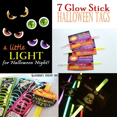 glow stick gift tags  halloween printables  mom