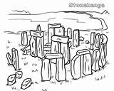 Sacred Pagan Stonehenge sketch template