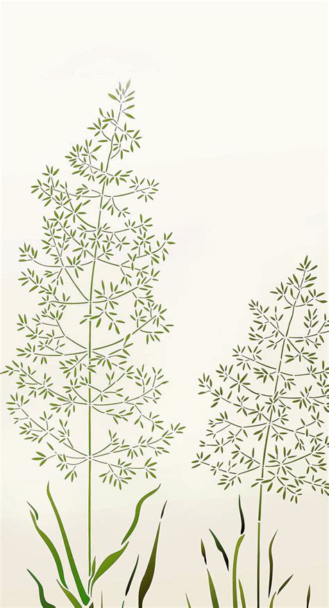 wild meadow grass stencil henny donovan motif