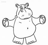 Hippo Coloring Pages Cartoon Cool2bkids Printable sketch template