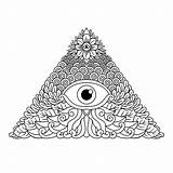 Illuminati Eye Mystical Vecteezy sketch template