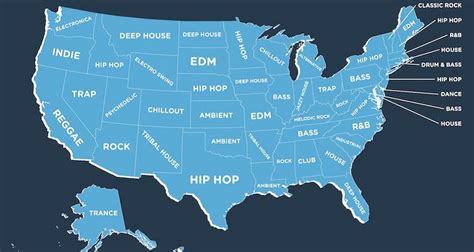 mixcloud s most popular genre in every us state