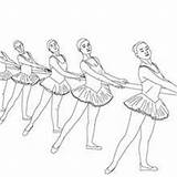 Dance Coloring Pages Ballet Dancers Barre Training Printable Dancer Hellokids Scene sketch template
