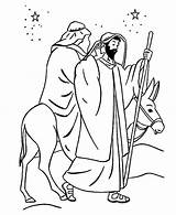 Coloring Pages Mary Donkey Bethlehem Christmas Journey Craft Getcolorings Diy Kids Story Printable sketch template