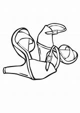 Coloring Heel High Clipart Shoes Clipartbest Pages Printable Coloringpages101 sketch template