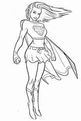Supergirl Coloring Pages Printable Superheroes Drawing sketch template