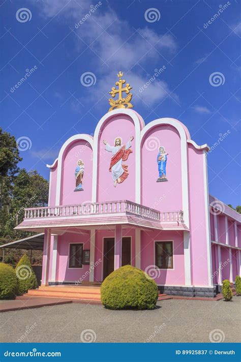 indian pink church stock image image  south modern