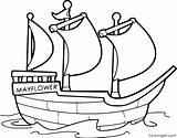 Mayflower Coloringall sketch template