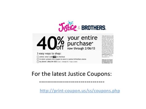 justice coupons code   june  july