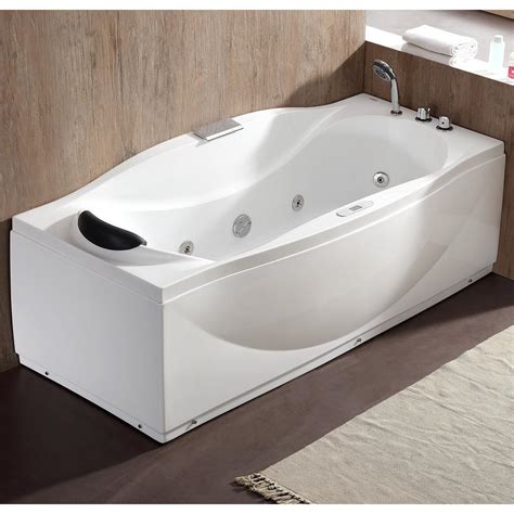 eago   acrylic flatbottom whirlpool bathtub  white ametl   home depot