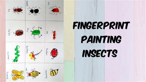 insects fingerprint kids art drawing learn art daily youtube