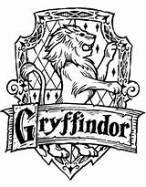 Potter Gryffindor Hogwarts Crest sketch template