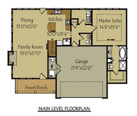 craftsman bungalow style house plan  garage