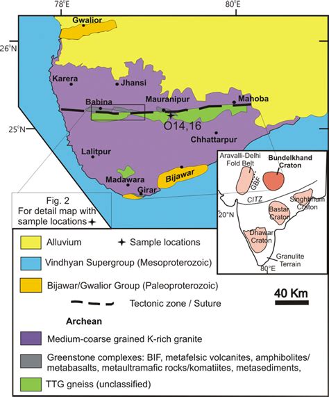 geological map   bundelkhand craton  ramakrishnan