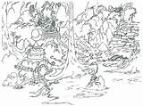 Coloring Pages Rainforest Jungle Waterfall Kids Printable Print Scene Drawing Tropical City Monkey Overgrown Safari Amazon Scenery Bison Finding Forest sketch template