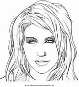 Rostros Kesha Lapiz Completar Dragoart sketch template