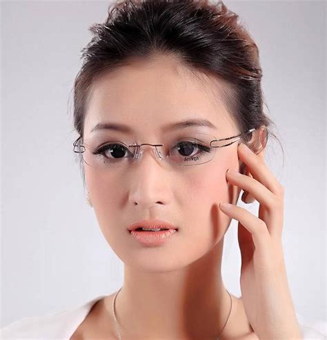 Designer Womens Rimless Titanium Glasses Frames Eyeglasses