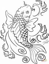 Koi Pez Carpa Carp Carpe Dessin Fisch Coloriage Imprimer Imprimir sketch template