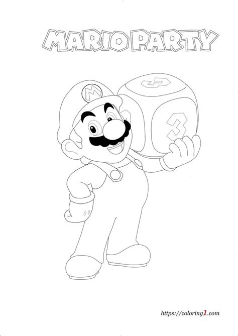 mario party coloring pages franciscofvgentry