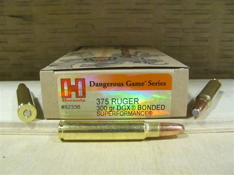 20 Round Box 375 Ruger 300 Grain Dgx Bonded Hornady Superformance