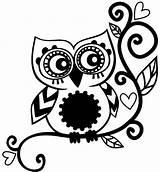 Owl Tattoo Silhouette Clipart Cute Vinyl Tattoos Decal Family Owls Drawing Cricut Designs Decals Stencil Mandala Clip Car Projects Colored sketch template