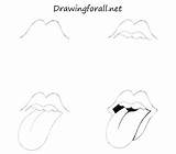 Rolling Stones Draw Logo Deviantart sketch template