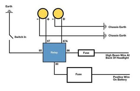 driving lights wire diagram high beam