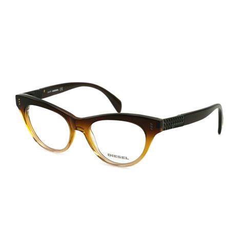 Diesel Women S Eyeglasses Dl5054 V 050 Brown Amber 50 17 145 Full Rim