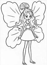 Coloring Thumbelina Barbie Girl sketch template