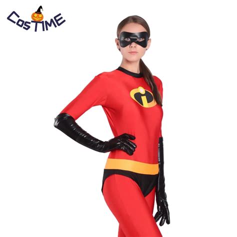Elastigirl Cosplay Superhero Costume Spandex D Print The Incredibles