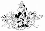Mickey Mouse Coloring Pages Disney Clubhouse Disneyland Friends Walt Family Toodles Drawing Minnie Kids Rides Donald Printable Sheets Pluto Goofy sketch template