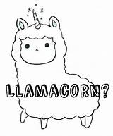 Llamacorn sketch template