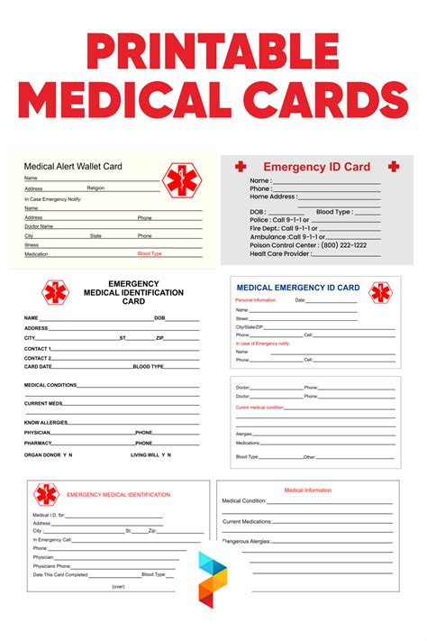 medical alert wallet card template