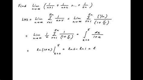 Find The Limit Of 1 N 1 1 N 2 1 N 3 1 6n As N Tends