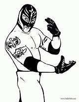 Coloring Wrestler Mysterio sketch template