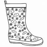 Boots Boot Coloring Wellington Rain Pages Outline Drawing Printable Wellies Template Preschool Flowers Templates Clipart Kids Sheets Cartoon Draw Cute sketch template