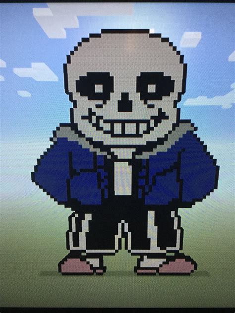 draw sans pixel art