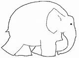 Elmer Coloring Elephant Popular sketch template