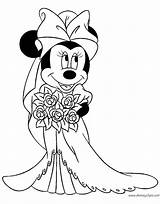 Minnie Mouse Coloring Mickey Pages Wedding Disney Bride Sheets Valentine Princess Printable Color Kids Minni Print Daisy Bridal Adult Getcolorings sketch template