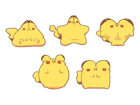 pikachu   shapes rfanart