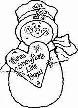 Snowman Coloring Pages Christmas Printable Template Kids Clipart Snowmen Snow Snowflake Sheets Clip Print Cute Colouring Printables Templates Winter Craft sketch template