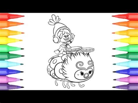 coloring pages dreamworks trolls dj suki coloring book   kids