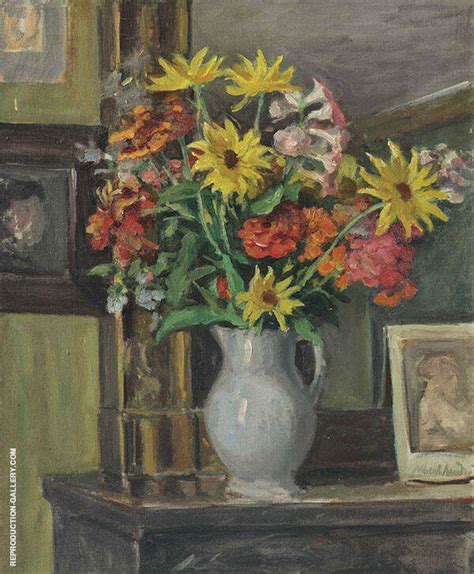 life  zinnias  albert andre oil painting reproduction