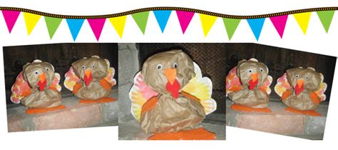 preschool craft paper bag turkey autism friendly classrooms